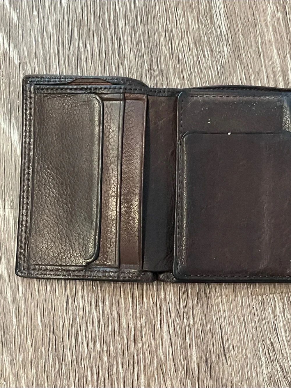 Fossil Dark Brown Trifold Leather Men's Wallet